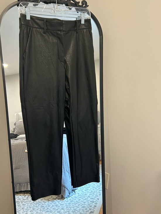 Commando Pants - Commando Black Faux Leather Straight XSP.